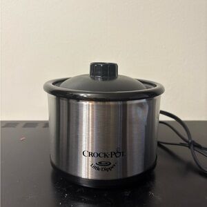 Crock-Pot Little Dipper Black and Silver Slow Cooker